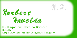 norbert havelda business card